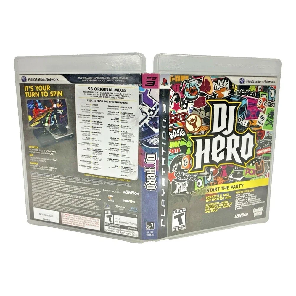 DJ Hero Sony PlayStation 3 Activision 2009 Complete with Manual Tested